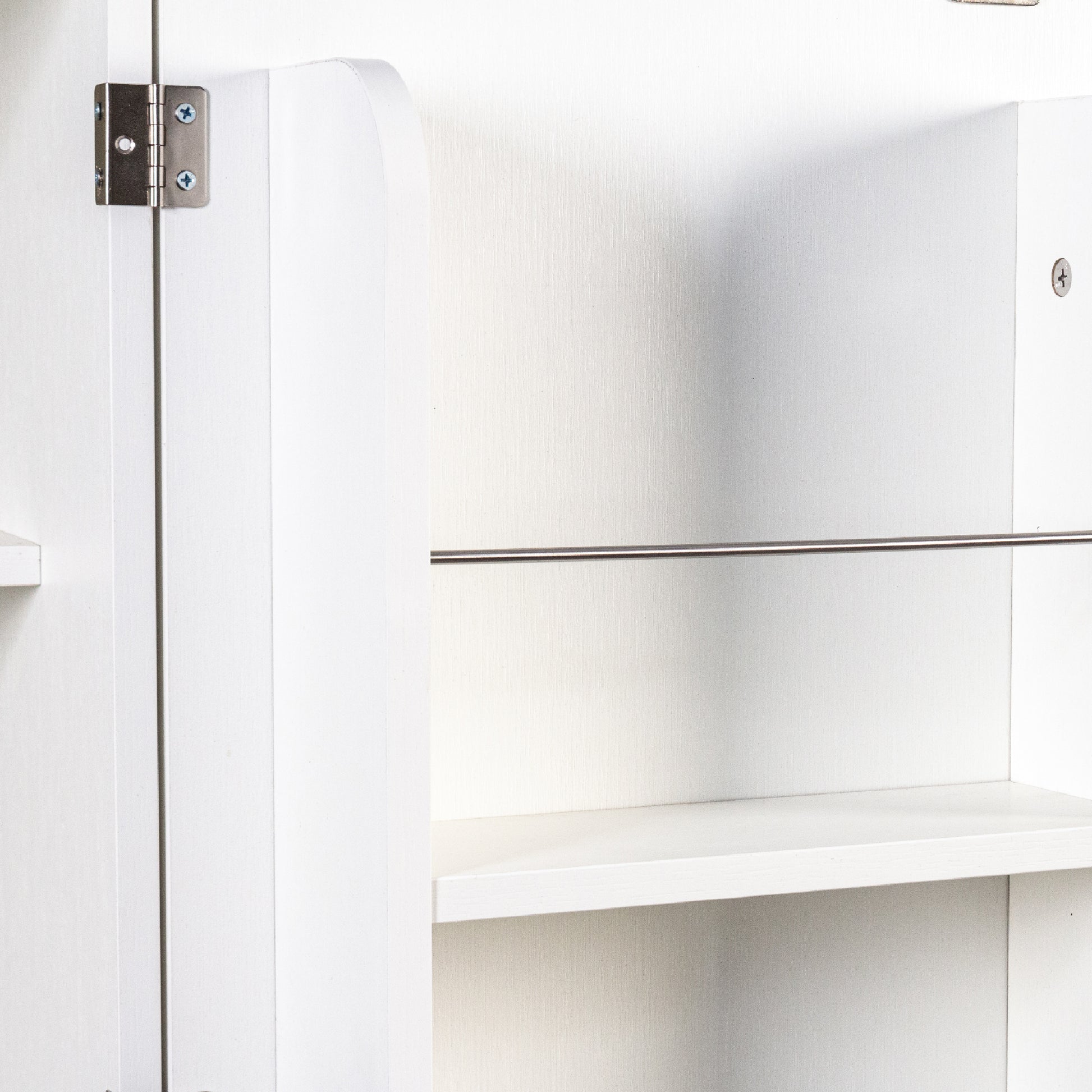 Kitchen Pantry Cabinet, White Freestanding Buffet Cupboards Sideboard with Doors & Shelves, Kitchen Pantry Storage Cabinet for Kitchen, Living Room and Dinning Room image 6