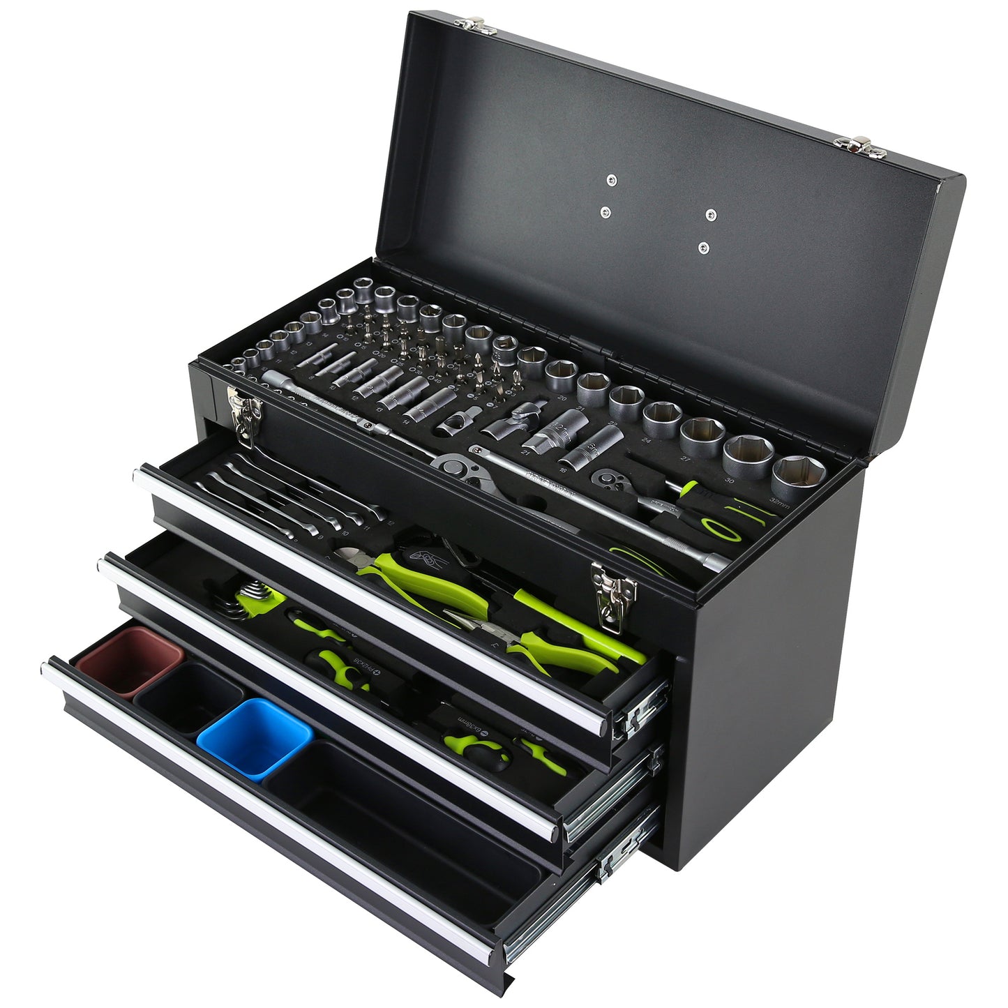 465-Piece Mechanics Tool Set with 3-Drawer Heavy Duty Metal Box Repair Tool Kit image 6
