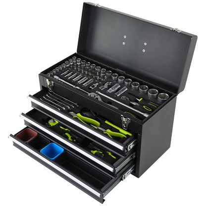 465-Piece Mechanics Tool Set with 3-Drawer Heavy Duty Metal Box Repair Tool Kit image 6