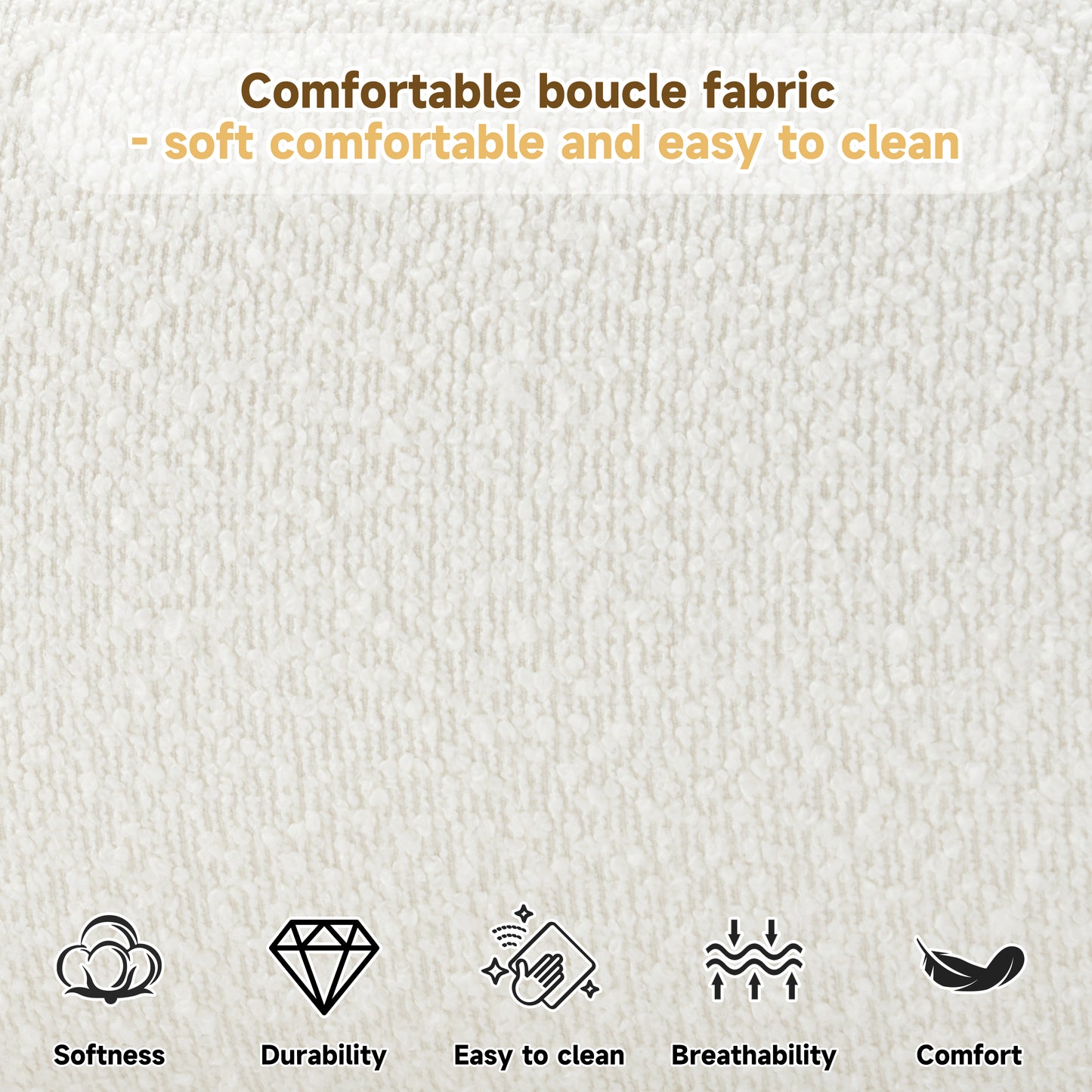 Cream Style Fabric Upholstered Bed, Simple Modern Bedroom Double Bed,King image 4