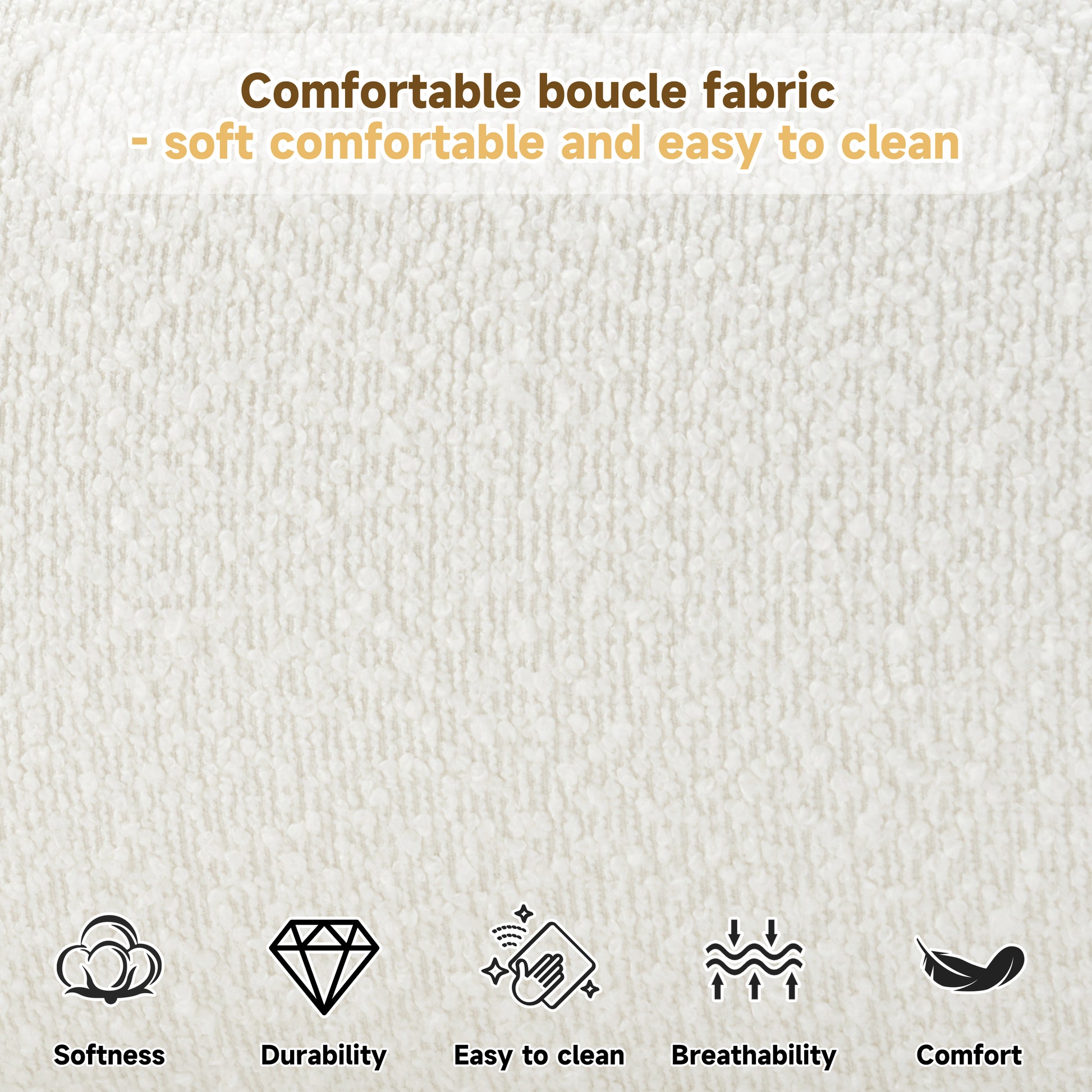 Cream Style Fabric Upholstered Bed, Simple Modern Bedroom Double Bed,King image 4