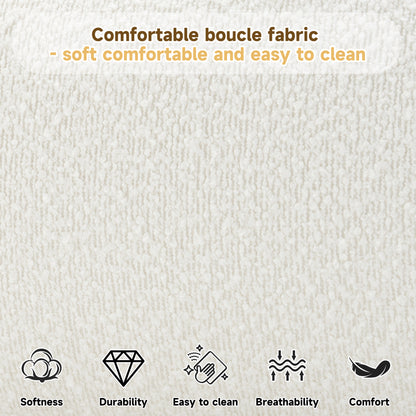 Cream Style Fabric Upholstered Bed, Simple Modern Bedroom Double Bed,King image 4