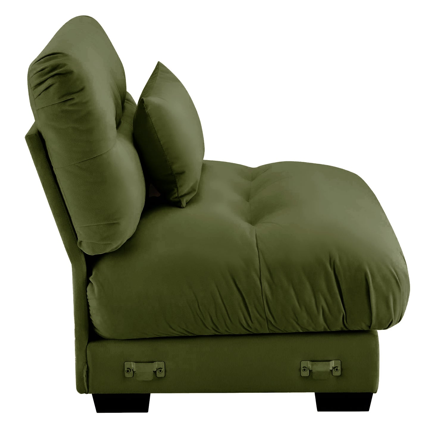 Milano Armless Sofa W/1 pillow - green image 2