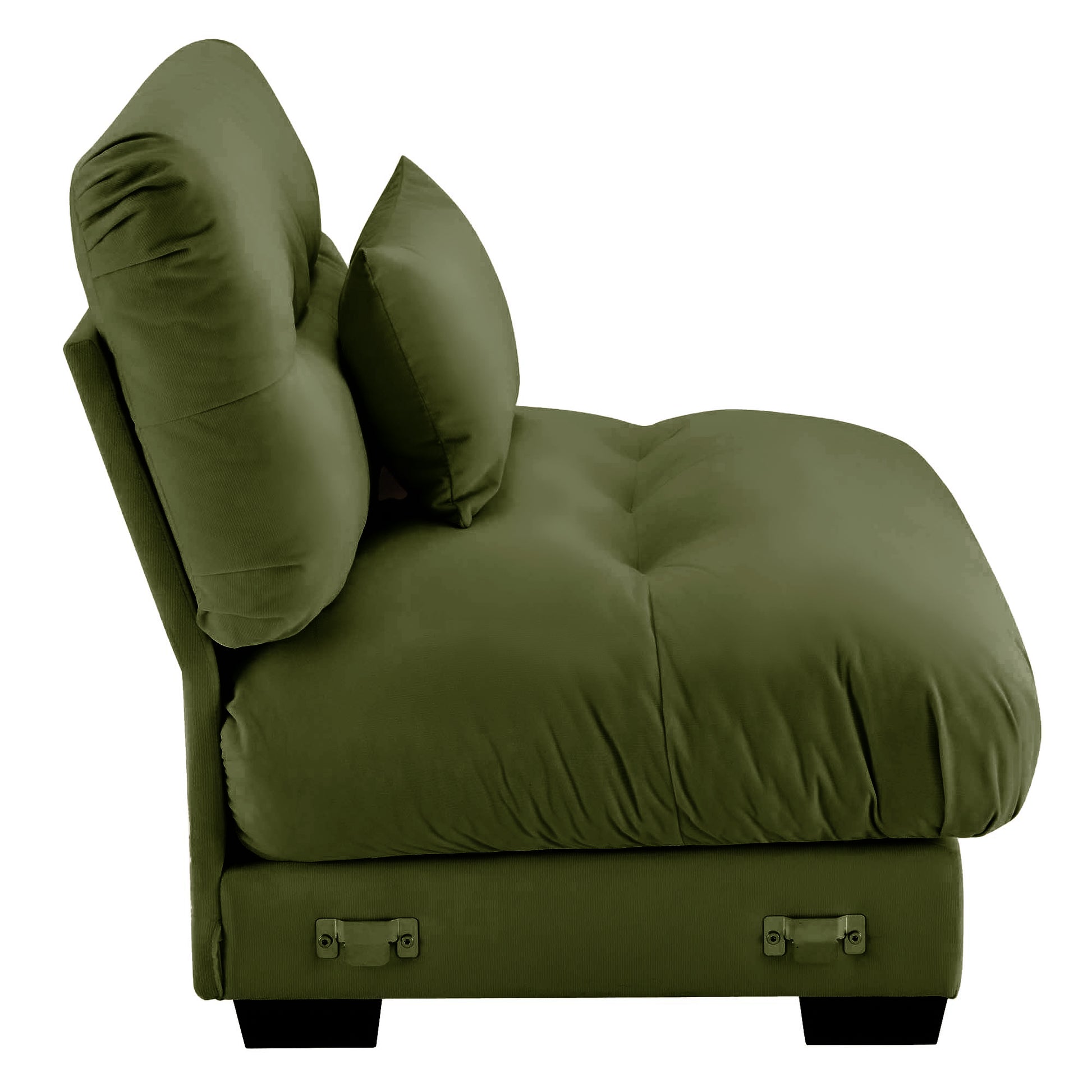 Milano Armless Sofa W/1 pillow - green image 2