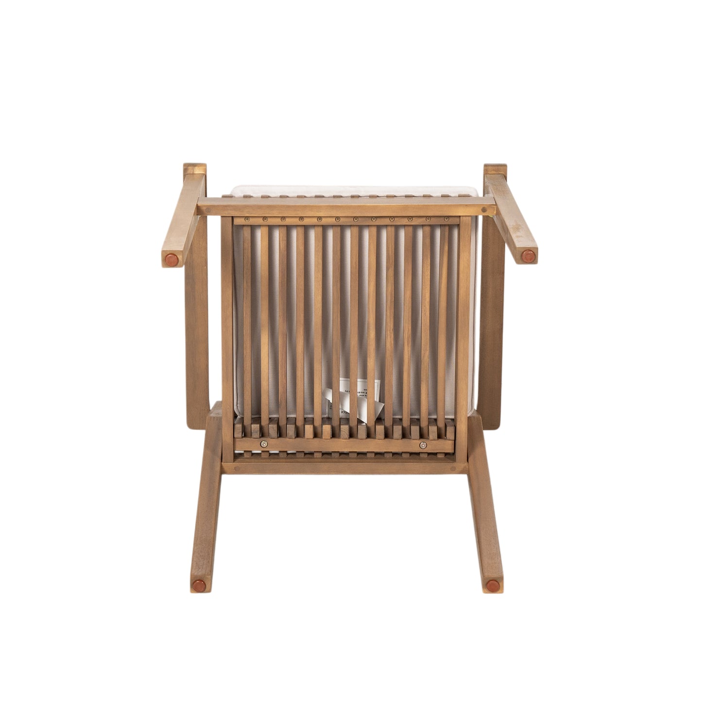 Patio Dining Chair Set of 2 - Sturdy Acacia Wood, Comfortable Waterproof Seating, 400 lbs Capacity, Brown Color Frame image 12