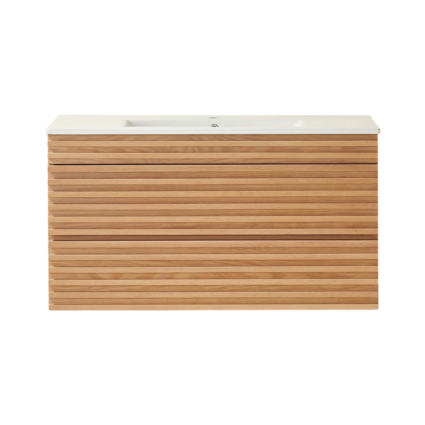 Pre-Assembled 36" Wall Mounted & Floating Single Vanity Cabinet with Ceramic Top (Old SKU W1826P308971) image 11