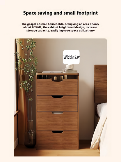 (48cm)(Walnut) 3 in 1 Vanity Desk with Plip Top Mirror,Small Make Up Vanity Set with Visible Glass Desktop, Compact Makeup Vanity with 3 Drawers, Dressing Table image 7