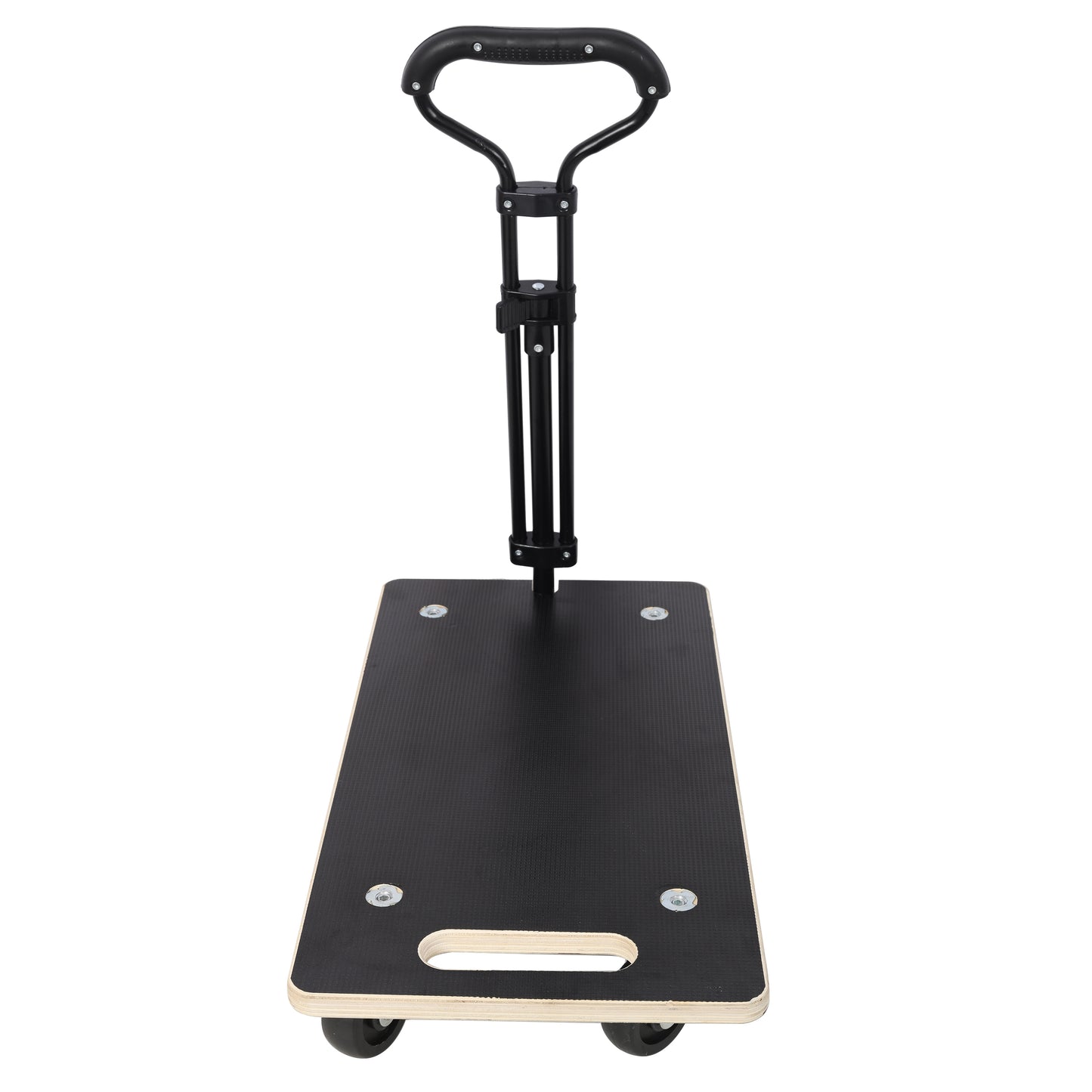 Heavy Duty Wooden Rectangle Moving Dolly with Ergonomic Handle, 440 LBS Load Capacity 3 Inch PP Casters, Multi Purpose Furniture Plant Transport Cart for Heavy Goods Moving image 5