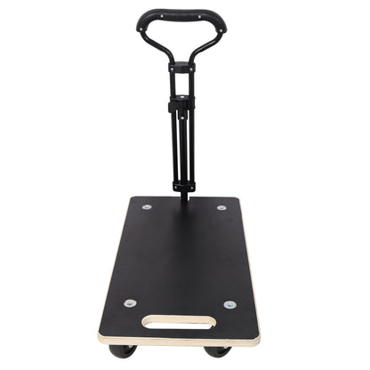 Heavy Duty Wooden Rectangle Moving Dolly with Ergonomic Handle, 440 LBS Load Capacity 3 Inch PP Casters, Multi Purpose Furniture Plant Transport Cart for Heavy Goods Moving image 5