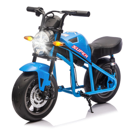 24V300W Kids Ride On XL Electric Toy Muscle Motorcycle,High-Speed Hub Motor,14''Fat EVA Wheels,Twist Grip Throttle,Speed up to 11.18MPH,Dual Suspension,Music&Light,Long Life Battery For Kids 6+ image 1