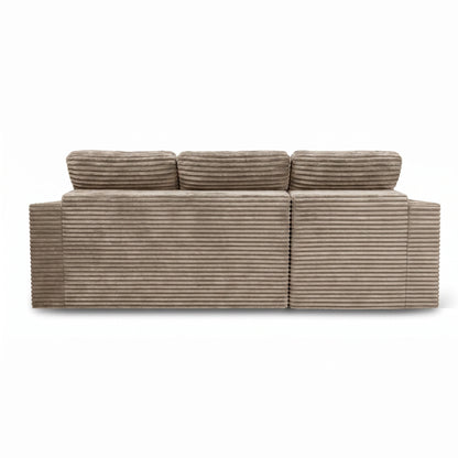 Modular Cloud Sofa Set, 105" DIY Sectional with Ottoman, Pure Foam, Faux Rabbit Fur Velvet, Comfortable Living Room Couch Khaki image 7