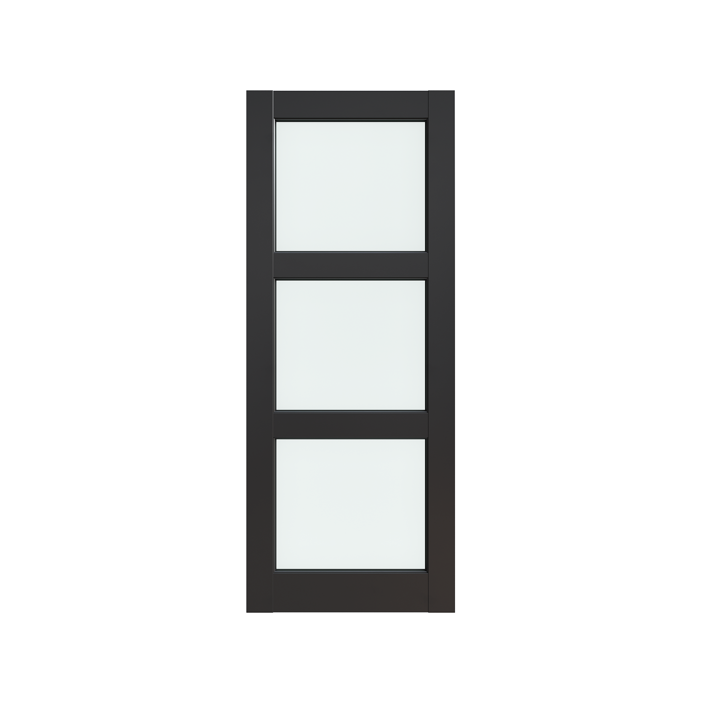 32" X 80"3-Lite Glass Door,Preassembled Frosted Glass French Door,MDF Wood Panel,for Utility Room Pantry Closet Laundry Room, Bathroom,w/o Hardware,Back image 8