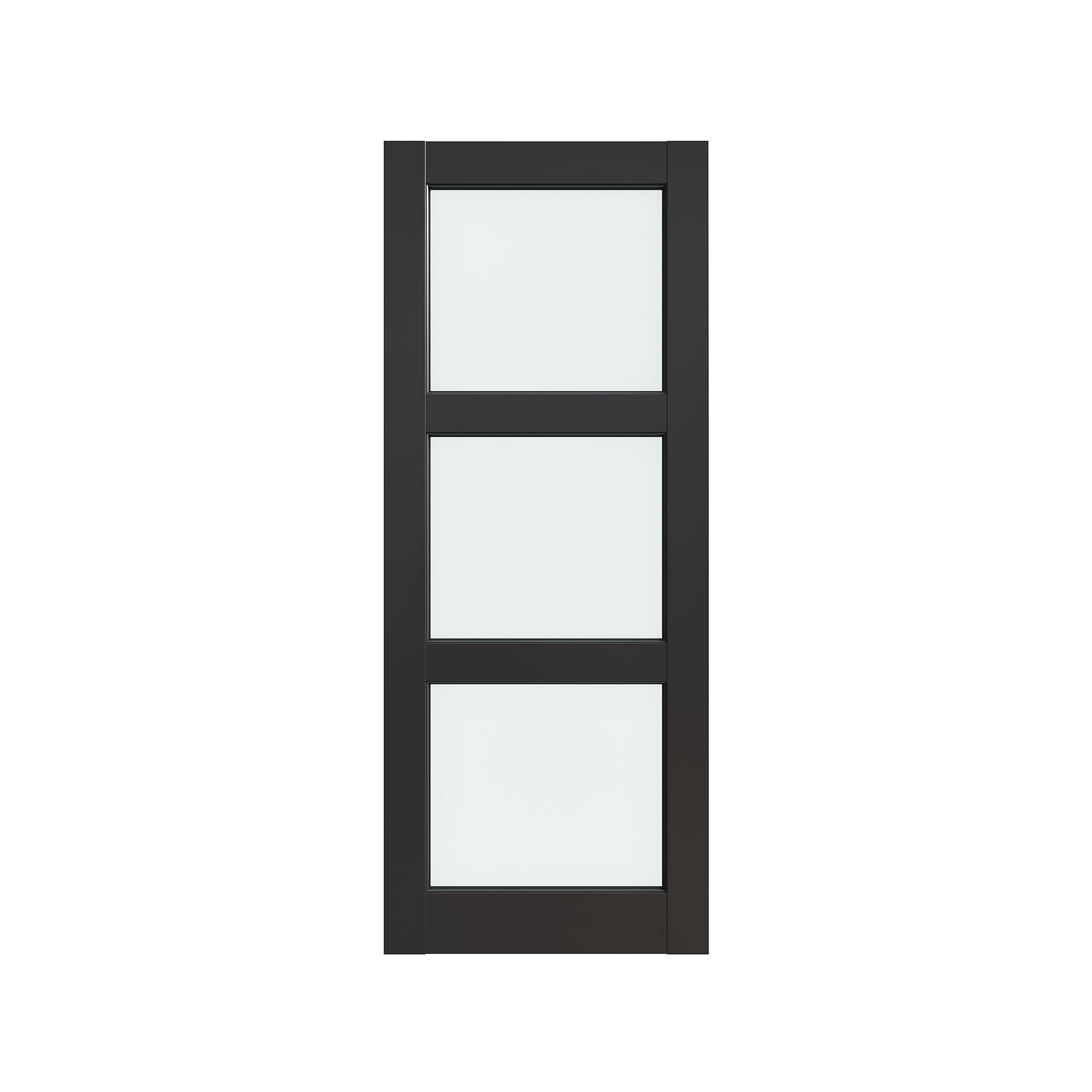 32" X 80"3-Lite Glass Door,Preassembled Frosted Glass French Door,MDF Wood Panel,for Utility Room Pantry Closet Laundry Room, Bathroom,w/o Hardware,Back image 8