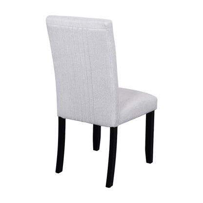 Modern Dining Room Chairs Set of 4, Accent Diner Chairs Upholstered Fabric Side Stylish Kitchen Chairs with Solid Wood Legs and Padded Seat - Beige image 8