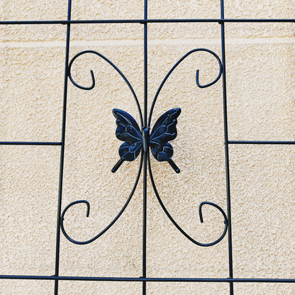 4 Pack Metal Garden Trellis 86.7" x 19.7" Rustproof Trellis for Climbing Plants Outdoor Flower Support Black image 10