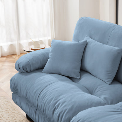 27 Armless Sofa W/1 pillow - Blue image 4