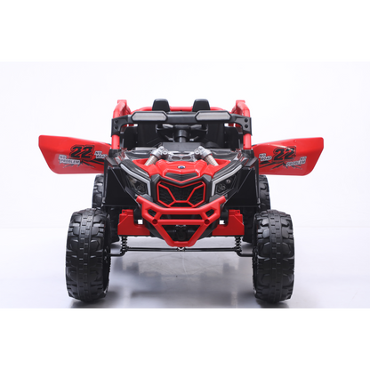 24V 400W Kids Ride on Car UTV W/Parents Remote Control,4-wheel suspension, 3 Speed, Power display,Bluetooth,MP3,Music,LED Light, Provide a speed of 4-8KM/H For Kids Age 3+ years old (RED) image 3