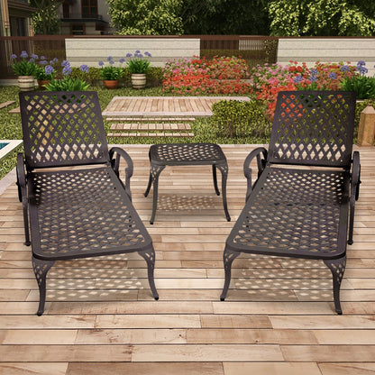 Aluminium Cast lounge chair 1pcs brown image 3