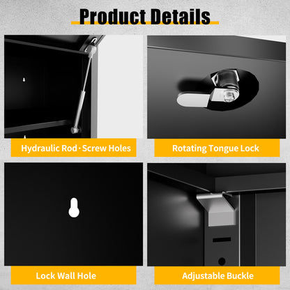 Heavy Duty Metal Wall Mounted Tool Storage Cabinet Steel Metal,Garage Storage Cabinet for Garage,Workshop,Basement,Kitchen,Assembly Required image 4