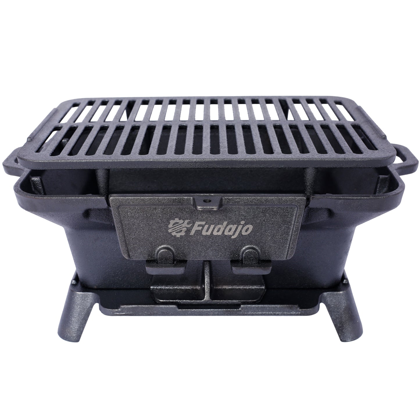 Oval Cast Iron Grill Outdoor, Portable Charcoal Grill and Tabletop Cast Iron Skillet - 100% Cast Iron, Durable, Small Charcoal Grill, Camping Stove, Hibachi Grill image 1