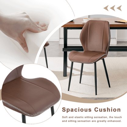 Brown Coffee Dining Chair in Office Setting