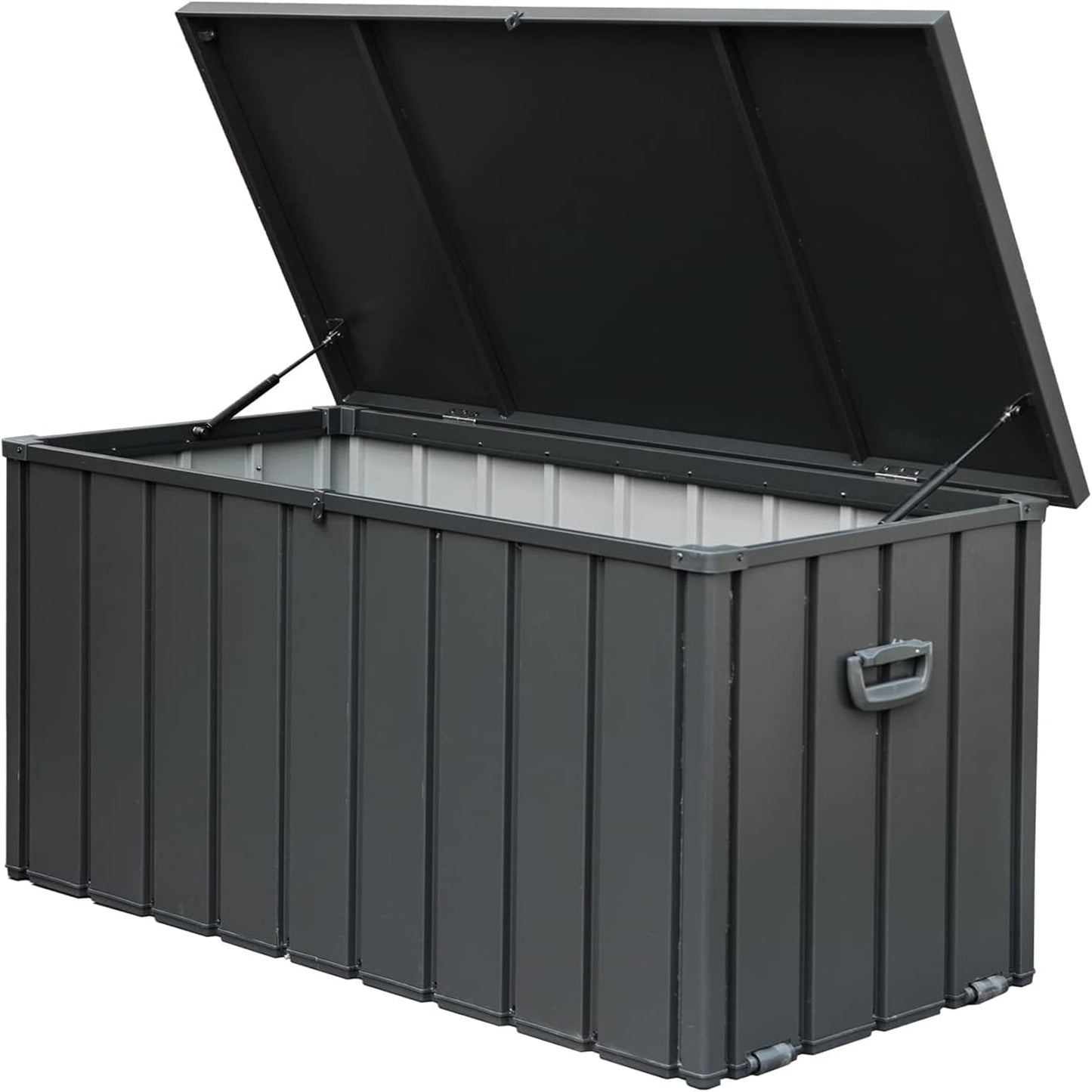 150 Gallon Outdoor Storage Deck Box Waterproof, Large Patio Storage Bin for Outside Cushions, Throw Pillows, Garden Tools, Lockable (Dark Gray) image 1