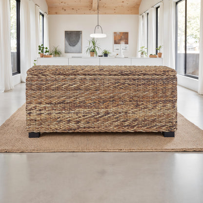 Rattan Wicker Woven Banana Leaf Storage Indoor living Trunk image 1