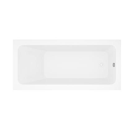 66-inch Acrylic Built-in Soaking Tub - Glossy White, Built-in Design, Chrome Hand-Twist Drain with Left/Right Installation Option image 10