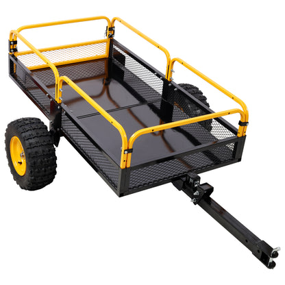 Heavy-Duty Tow-Behind Dump Cart 1000 lbs Load Capacity for ATV UTV Lawn Mower Tractor Yard Garden Farm Hauling image 2
