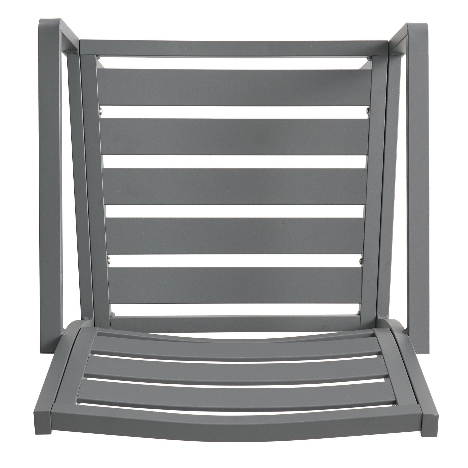 Outdoor Modern Aluminum Dining Chair (Set of 2), Gun Metal Gray image 9