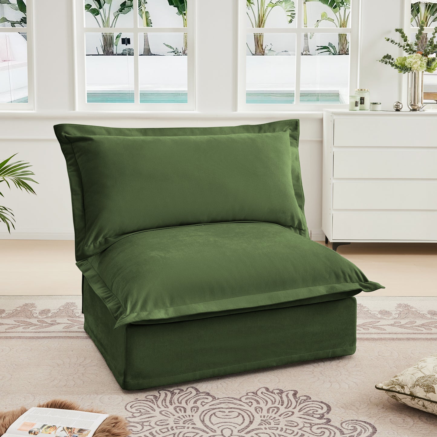 Koala Armless Sofa - Green image 2