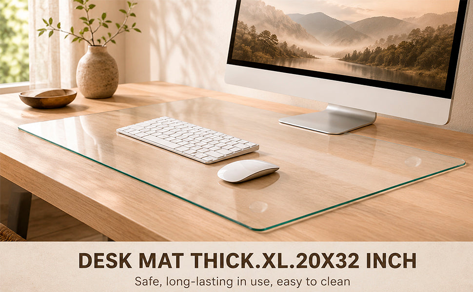 CLEAR Tempered glass table mat 20X32 INCH image 2
