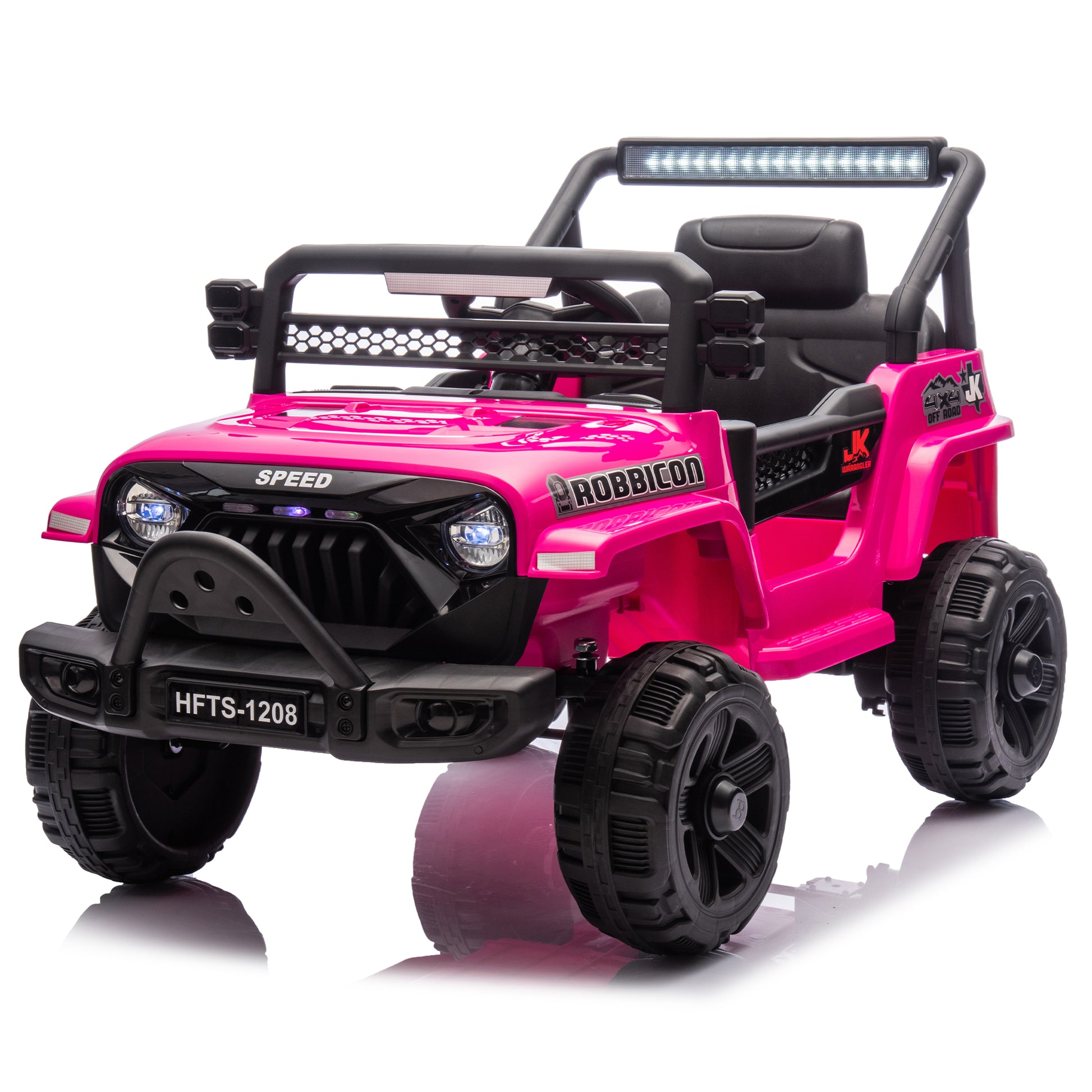 12V Kids Ride On Electric Truck Car W/Parents Control,2WD,Four-wheel suspension,Early education function,Adjustable volume,USB,MP3,Bluetooth,Microphone jack,Power display,LED lights For kids aged 1-4. image 6