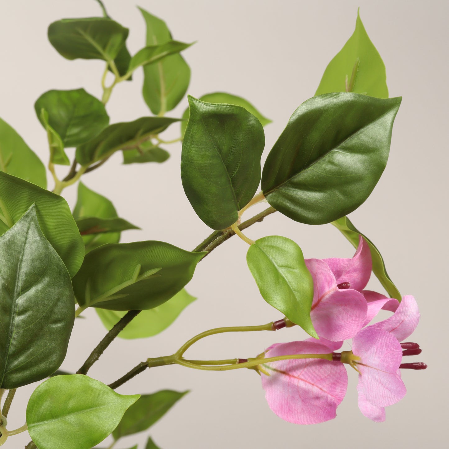 5FT Artificial Bougainvillea Tree with Black Plastic Pot, Realistic Fake Flowering Tree for Indoor Home Office Decor, Potted Faux Plant, 1pc/set image 10