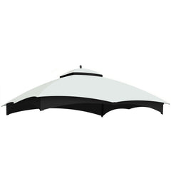 Replacement Canopy Top for Lowe's Allen Roth Heavy Duty Gazebo Roof Gazebo Top with Air Vent 10X12 Gazebo CoverReplacement Top Only (Brown)