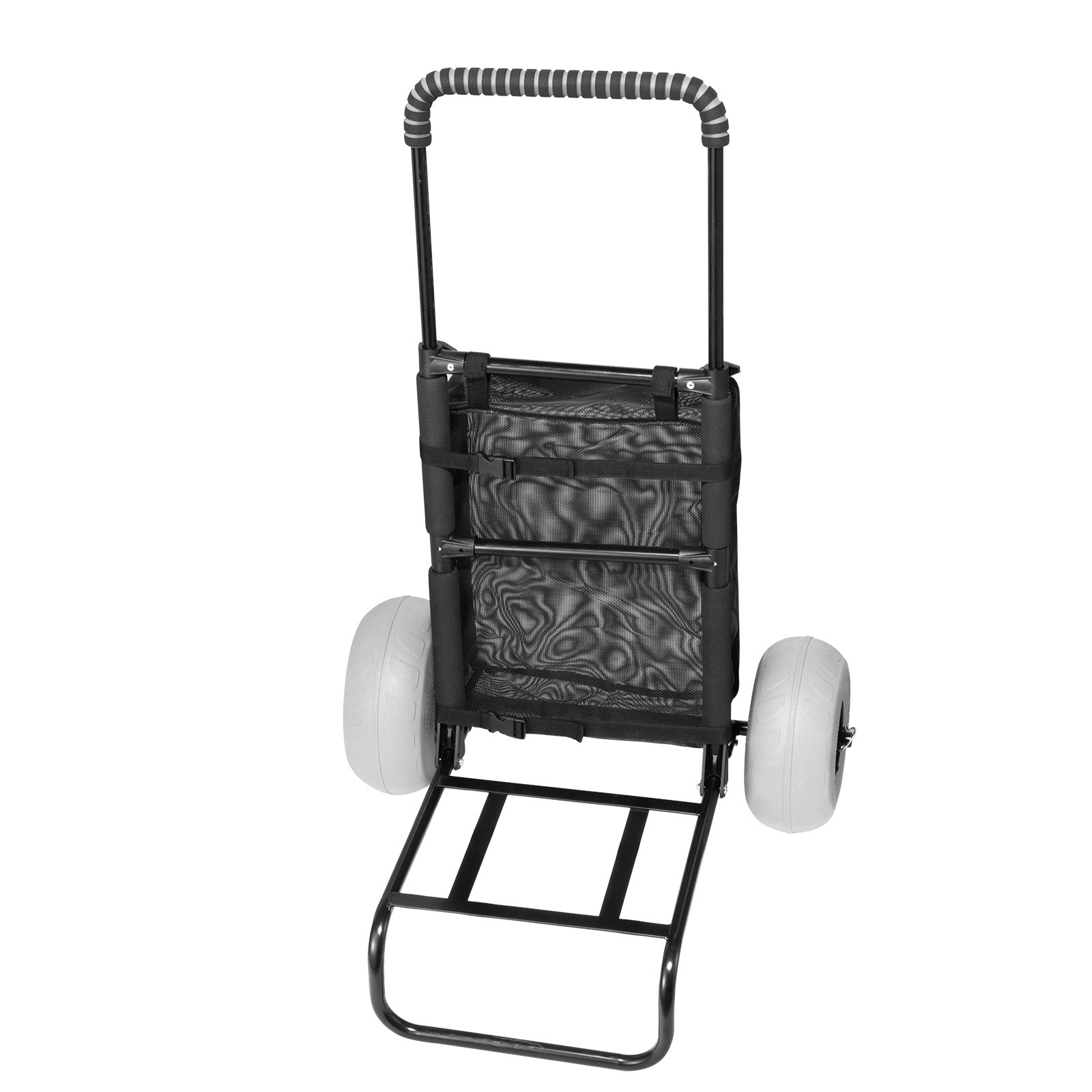 Beach Dolly with Big Wheels for Sand, 20.1" x 14.6" Cargo Deck, w/ 9" Balloon Wheels, 165LBS Loading Capacity Folding Sand Cart & 27.2" to 44.9" Adjustable Height, Heavy Duty Cart for Beach image 8