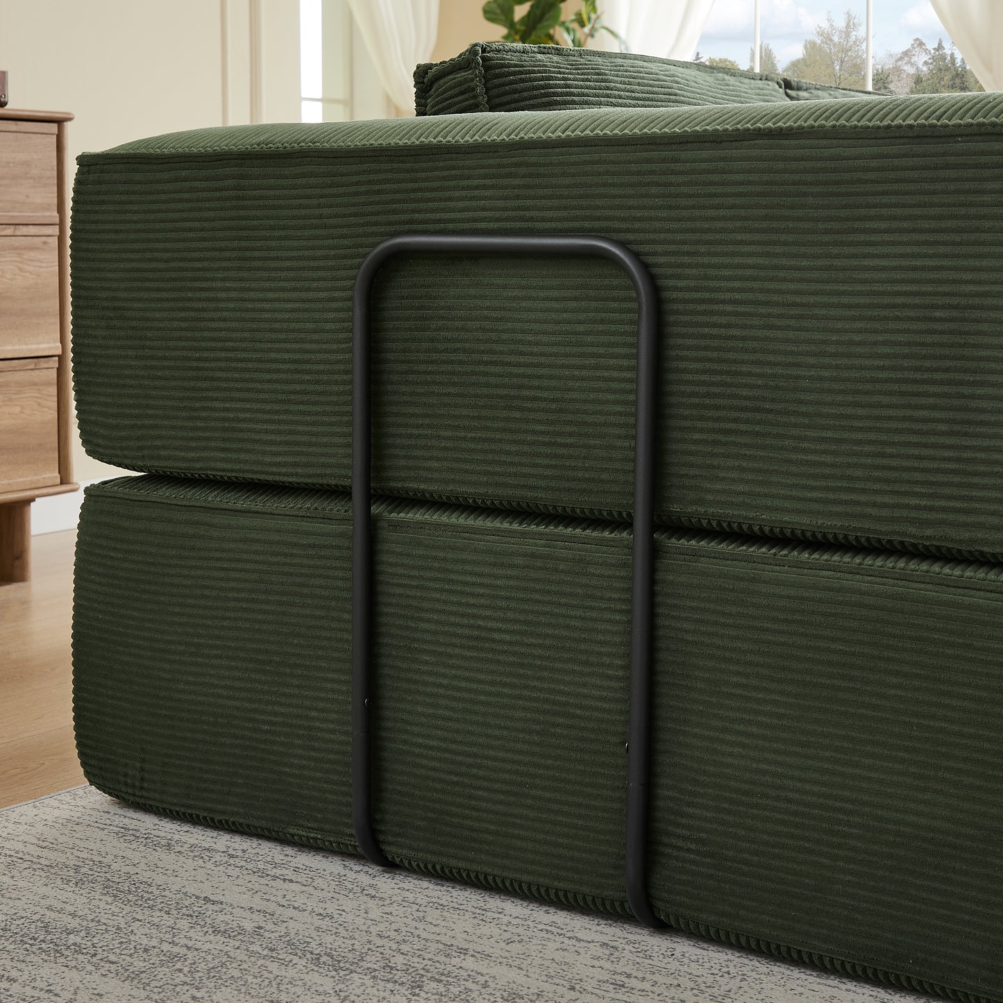 Large modern corduroy sofa can be freely combined, suitable for living room, parent-child castle, building block sofa image 7