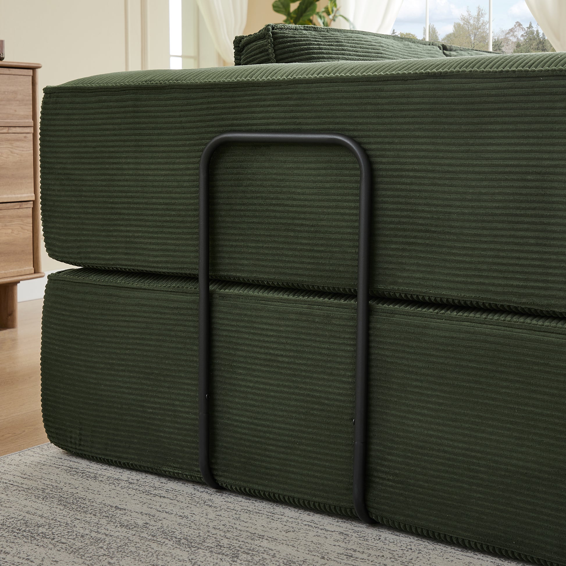 Large modern corduroy sofa can be freely combined, suitable for living room, parent-child castle, building block sofa image 7