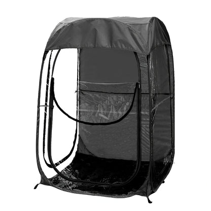 Portable Pop Up Sports Tent, Ideal Shelter for Outdoor Sports Events, Fishing and Camping, Protection from Cold Wind and Rain, Black image 2