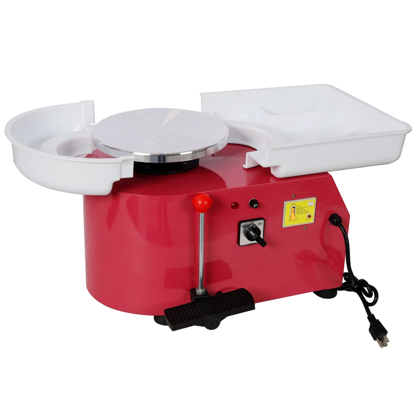 10 Inch Electric Pottery Wheel, Ceramic Clay Machine with Foot Pedal & Detachable Basin, 60-300RPM Adjustable Speed,Complete DIY Pottery Tools for Adults & Beginners, Art Craft Making,Pink Color image 4