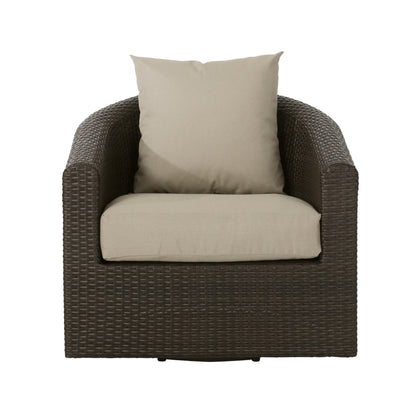 Outdoor Aluminum Frame Wicker Swivel Chair (old sku N757P186009B) image 5