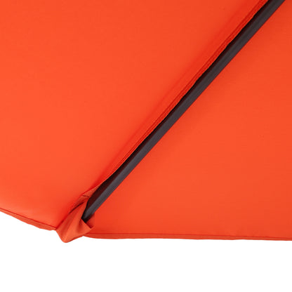 7.5 FT Patio Umbrella, Outdoor Market Yard Umbrella, Sun Shade Umbrella with Push Button Tilt and Crank Mechanism for Garden, Deck, Pool and Backyard, Not Include Umbrella Base, Orange image 6