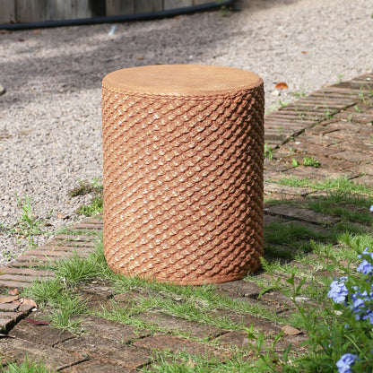 Evie Outdoor Patio Round MGO Side Table, Brown image 3