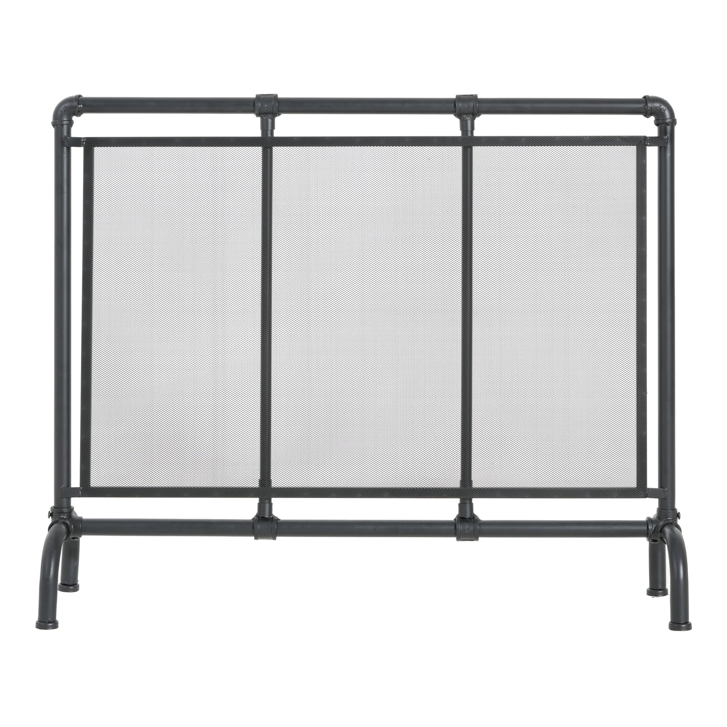 Celeste 1 Panel Iron Fireplace Screen 36" W x 29" H, Black image 5