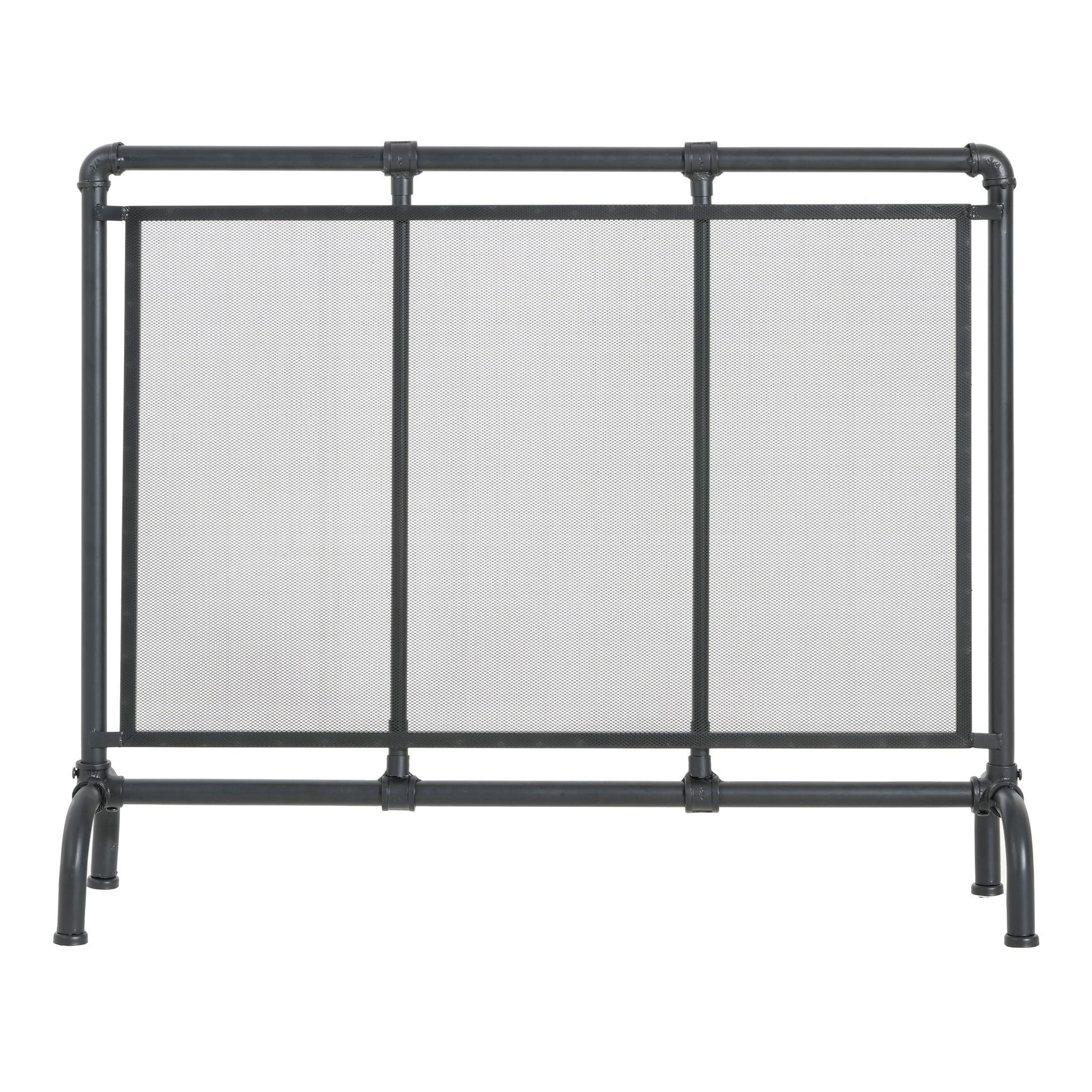Celeste 1 Panel Iron Fireplace Screen 36" W x 29" H, Black image 5