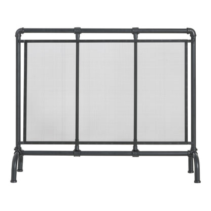 Celeste 1 Panel Iron Fireplace Screen 36" W x 29" H, Black image 5