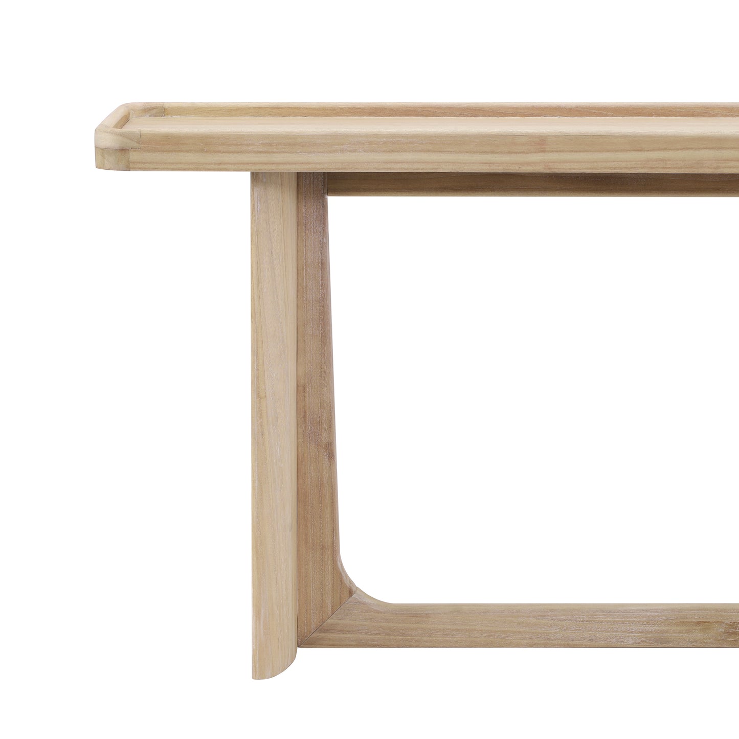 Farmhouse Console Table with Tray Top Design, Solid Wood Frame for Entryway, Living Room or Sofa Back, Natural image 10