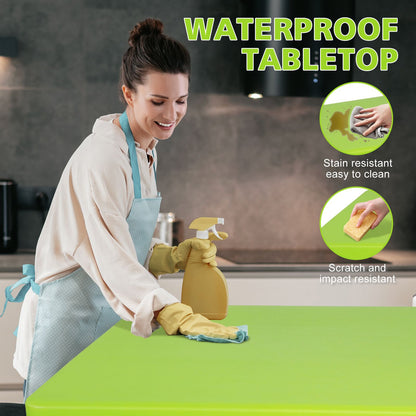 4ft Green Portable Folding Table Indoor&Outdoor Maximum Weight 135KG Foldable Table for Camping image 4