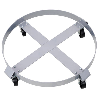 4Pcs Drum Dolly for 55 Gallon Drums,Barrel Dolly with 4 Swivel Caster Wheels,Heavy Duty Steel Frame Drum Cart with Brake image 10