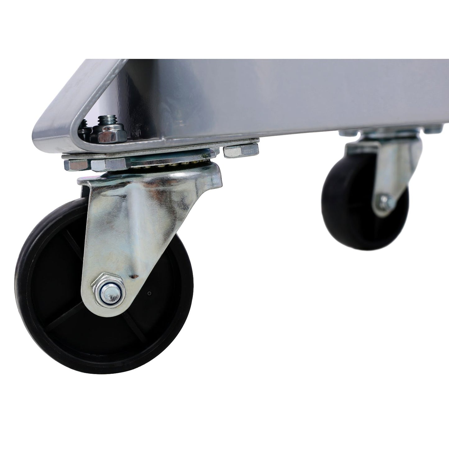 4Pcs Drum Dolly for 55 Gallon Drums,Barrel Dolly with 4 Swivel Caster Wheels,Heavy Duty Steel Frame Drum Cart with Brake image 8